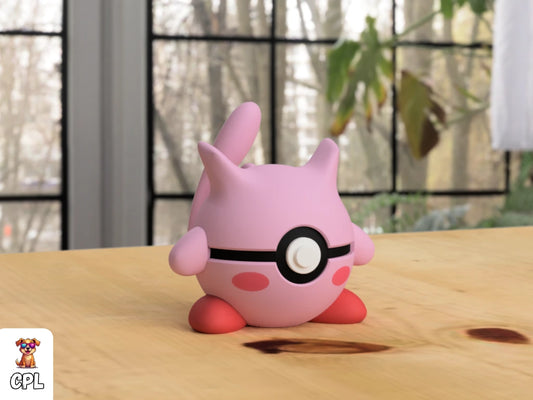 Themed Monster Ball - Kirby Mewtwo Inspired
