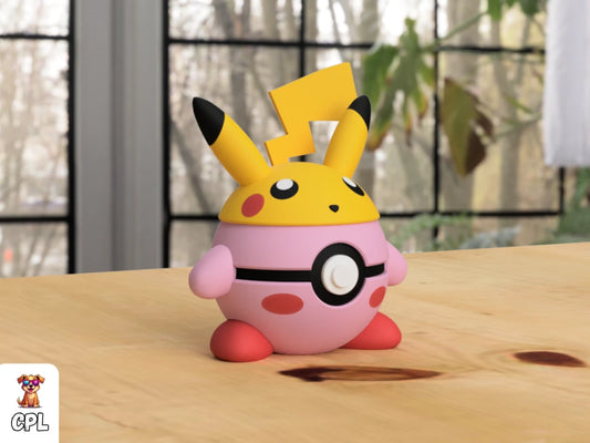 Themed Monster Ball - Kirby Pikachu Hat Inspired