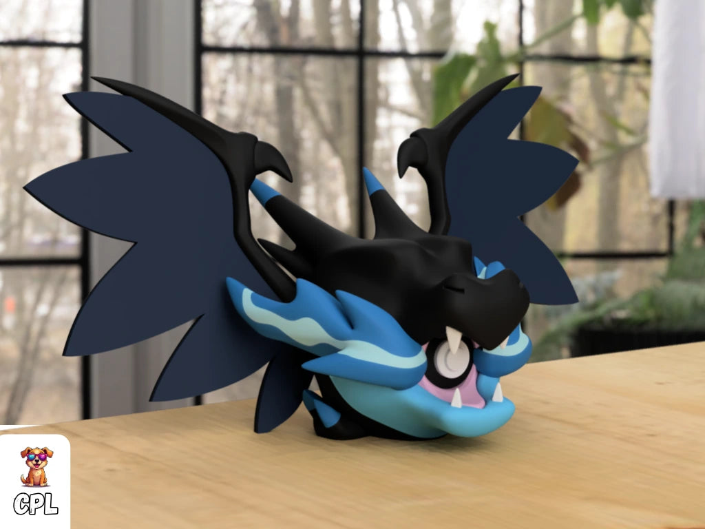 Themed Monster Ball - Mega Charizard X Inspired