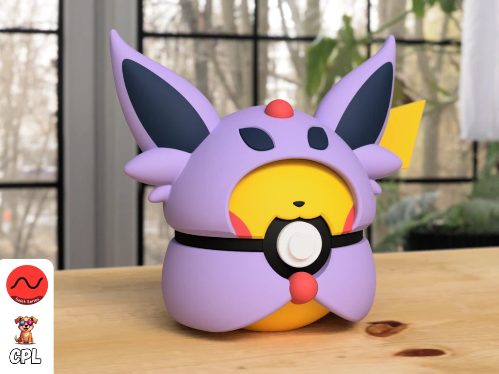Themed Monster Ball - Pikachu Espeon Poncho Inspired