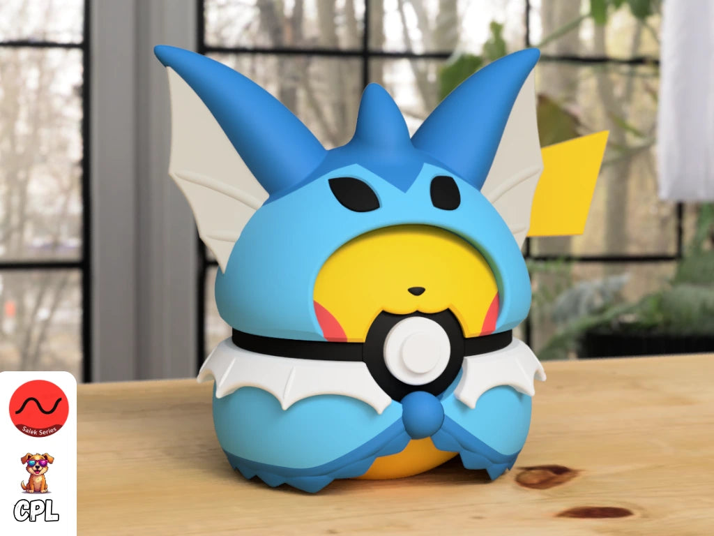 Themed Monster Ball - Pikachu Vaporeon Poncho Inspired