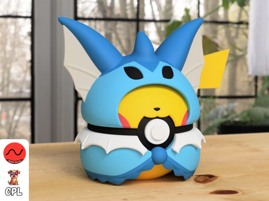 Themed Monster Ball - Pikachu Vaporeon Poncho Inspired